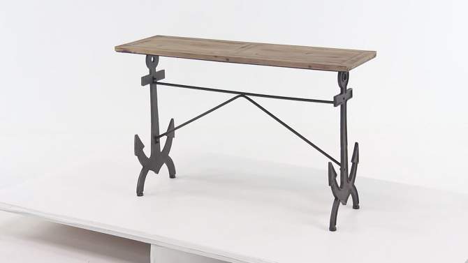 Coastal Anchor Metal Console Table Brown - Olivia &#38; May, 2 of 20, play video
