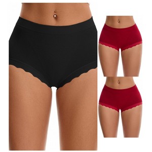 INSPIRE CHIC 3 Packs Women's High Waisted Breathable Tummy Control Underpants - 1 of 4
