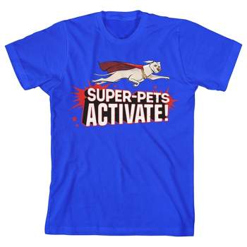 DC League Of Super Pets Krypto Super-Pets Activate Royal Blue T-shirt Toddler Boy to Youth Boy