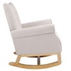 NicBex Accent Chair Modern Rocking Chair with Armrest Upholstered Comfy Chair for Living Room, Bedroom, Playroom, Beige - 3 of 4