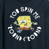 Men's SpongeBob SquarePants You Spin Me Round And Round Long Sleeve Graphic T-Shirt - Navy - Medium - 2 of 4
