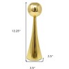 HomeRoots 12" Gold Stainless Steel Tabletop Taper Candlestick - 3 of 4