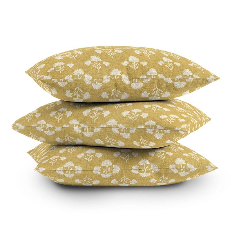 16&#34;x16&#34; Tanya Brown Suri Floral Square Throw Pillow Yellow - Deny Designs, 5 of 6