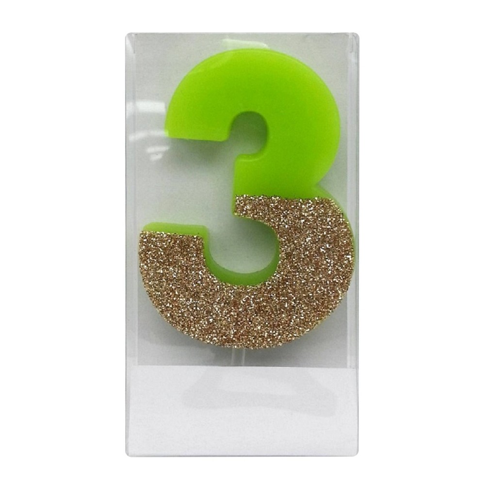 &amp;#34;3&amp;#34; Glitter Candle /Gold - Spritz&amp;#8482;