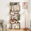 Tangkula 2PCS 6-tier Storage Bookshelf Tall Display Shelf w/ Anti-toppling Kits Kits - 3 of 4
