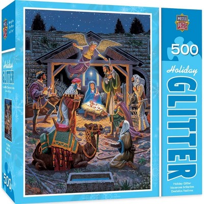 MasterPieces Inc Holy Night 500 Piece Glitter Jigsaw Puzzle