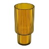 American Atelier Vintage Art Deco 11 oz. Fluted Drinking Glasses Set of 4, Unique Cups for Weddings, Cocktails or Bar, Ribbed Glass Cup, Amber - 2 of 4