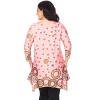 Women's Plus Size 3/4 Sleeve Printed Erie Tunic Top with Pockets - White Mark - image 3 of 3