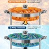 Round Chafing Dish Buffet Set, 5 Quart Stainless Steel Deep Pans Chafer Dish with Water Pan, Fuel Holder, Buffet Servers for Party Catering - 4 of 4