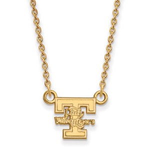 Black Bow Jewelry 14k Yellow Gold Plated Sterling Silver Tennessee Volunteers NCAA Necklace 18 Inch - 1 of 4