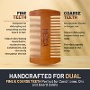 MEDca Men’s Handcrafted Solid Beechwood Beard Comb with Leather Case – Dual Action Fine & Coarse Teeth Pocket & Mustache Comb - 3 of 4