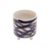 Syemin Planters Footed Planters with Outdoor and Indoor, Decorative Plant Pots for Living Room, Garden, Balcony, Home Decor, Blue 8.5"*8.5"*9" - 3 of 4