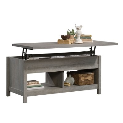 Sapphtopaz Farmhouse Lift-Top Coffee Table with Concealed Storage Compartment Versatile Workspace with Open Shelf Center Table for Living Room