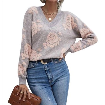 Women's Rosie Floral Sweater - Miss Sparkling