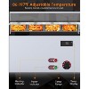 96QT Commercial Food Warmer with 12x8QT Food Pans，with Acrylic Shield Stainless Steel Bain Marie Countertop for Restaurants Buffets Party - 3 of 4
