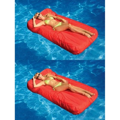 Swimline Solstice 15030R SunSoft Swimming Pool Inflatable Fabric Loungers Red, 2