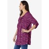 Woman Within Plus Size 7-Day Three-Quarter Sleeve Pintucked Henley Tunic - 4 of 4