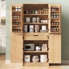 72" Tall Kitchen Pantry Cabinet, Farmhouse Storage Cabinet Cupboard, 8 Door Shelves, Adjustable Shelves & Hidden Drawer - ModernLuxe - 2 of 4
