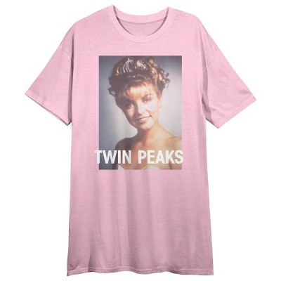 Twin Peaks (1990) Laura Palmer Women's Pink Short Sleeve Sleep Shirt