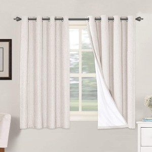 H.Versailtex Linen 100% Blackout Curtains Thermal Insulated Linen Drapes, Grommet White Liner Sold of 2 Panels - 1 of 4