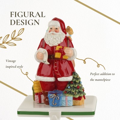 Spode 6.5" Red Earthenware Santa Stocking Holder