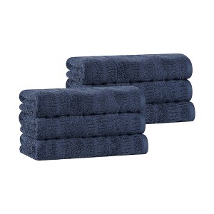 Smart Twist Viscose Cotton Blend Medium Weight Solid Textured Ribbed Towel Set by Blue Nile Mills - 1 of 4