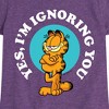 Girls' - Garfield - Ignoring You Fitted Short Sleeve Graphic T-Shirt - 2 of 4