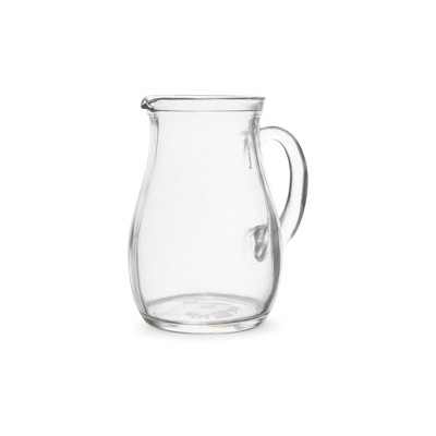 Amici Home Roxy Mini Glass Pitcher with Handle, 4.5 Inches High, Child Sized, Montessori Italian Beverage Server , 9 Ounces