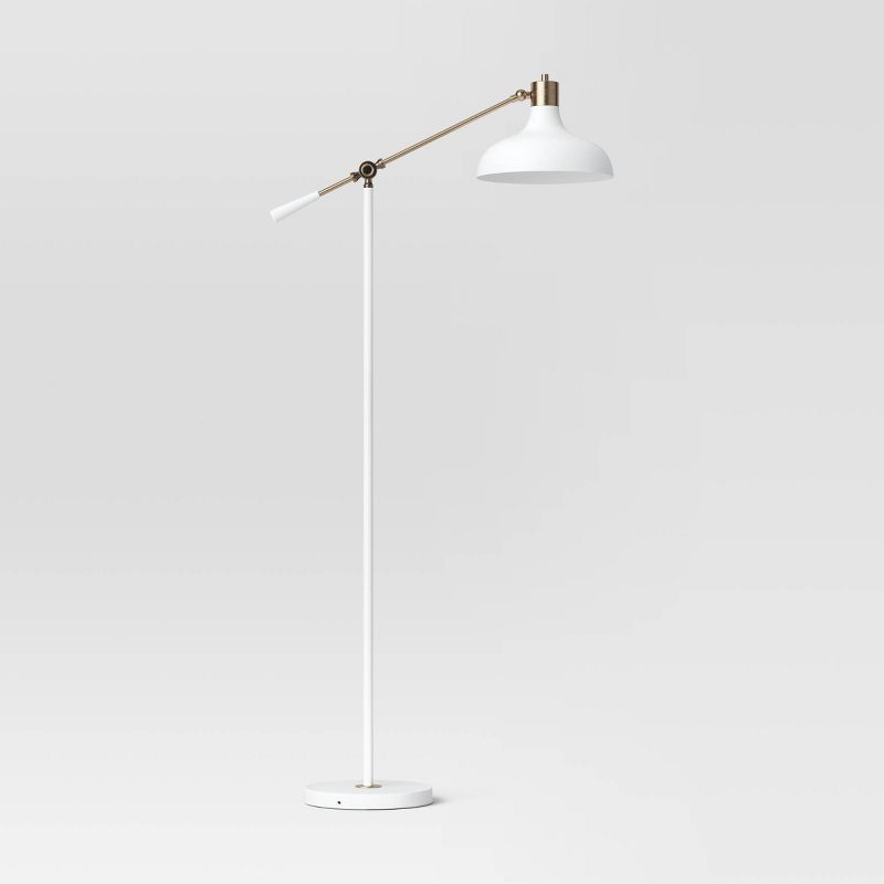 Crosby Schoolhouse Floor Lamp White (Includes LED Light Bulb) - Threshold&#8482;, 1 of 5