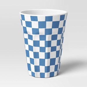 19oz Melamine Tumbler Blue Checker - Room Essentials™ - 1 of 3