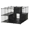 PawHut Pet Playpen Small Animal Cage 56 Panels with Doors, Ramps and Storage Shelf for Rabbit, Kitten, Chinchillas, Guinea Pig and Ferret - image 4 of 4