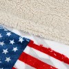Catalonia USA Bald Eagle Blanket, 50"x60" Patriotic Fleece Blanket, Red, White, Blue - 4 of 4