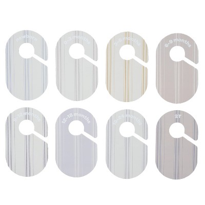 Stripe Baby Closet Dividers Set of 8 for Nursery Organization