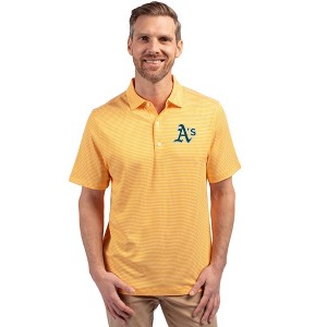 Athletics Cutter & Buck Forge Eco Double Stripe Stretch Recycled Mens Polo - College Gold/White - 1X Large - 1 of 1