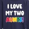 Boys' - Instant Message - I Love My Two Aunts Long Sleeve Graphic T-Shirt - 2 of 4
