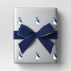 30” 25 sq ft Christmas Roll Wrap Penguins on Silver - Wondershop™ - 2 of 3
