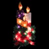 Northlight Lighted Candles with Holly and Berry Christmas Window Silhouette - 17.5" - 2 of 3