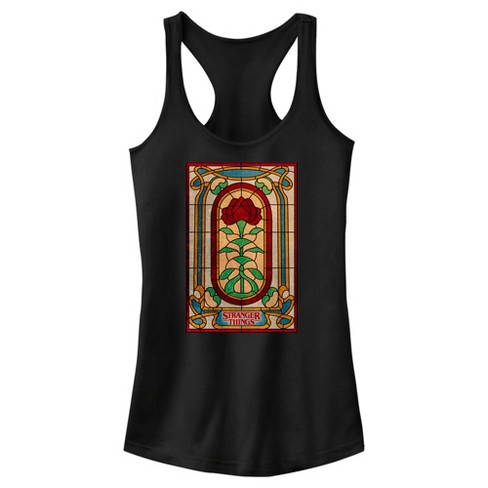 Juniors Womens Stranger Things The Rose Of Life Racerback Tank Top Black X Large Target