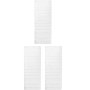 REGALWOVEN 3 Pack Solid Striped Cotton Hand Towels for Bathroom, Kitchen, Gym 14" x 30" - 1 of 4