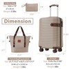 3/4 PCS ABS Lightweight Hard Shell Luggage Set with Spinner Wheels and TSA Lock - ModernLuxe - 2 of 4