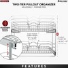 Rev-A-Shelf 5WB2 2-Tier Wire Basket Pull Out Shelf Storage for Kitchen Base Cabinet Organization, Chrome - 4 of 4