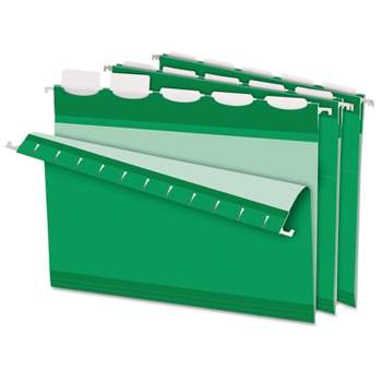 Pendaflex Colored Reinforced Hanging Folders 1/5 Tab Letter Bright Green 25/Box 42626