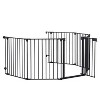 150" Adjustable Safety Gate 6 Panels Play Yard Metal Doorways Fireplace Fence Christmas Tree - 4 of 4