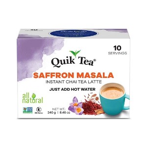 Quick Tea Saffron Masala chai 10 pouches - Indian Spices (10 Count (Pack of 1)) - 1 of 4
