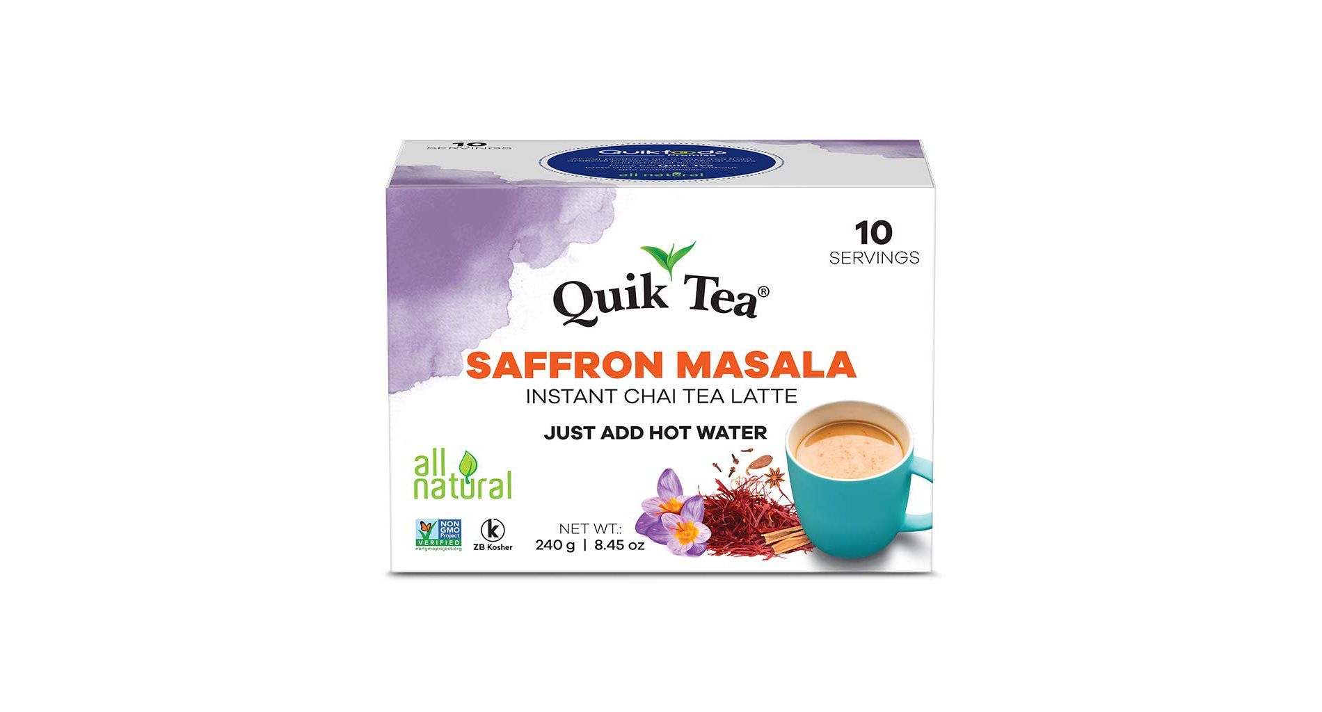 Quick Tea Saffron Masala chai 10 pouches - Indian Spices