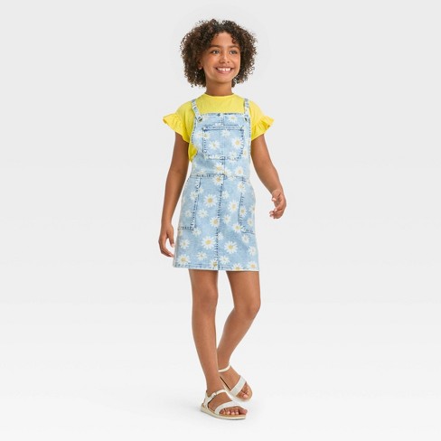 Girls' Short Sleeve Gauze Dress - Cat & Jack™ Green M : Target