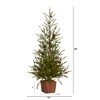 Nearly Natural 3-ft Alpine Natural Look Artificial Christmas Tree in Wood Planter with Pine Cones - 2 of 3