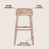 JONATHAN Y Maui Rustic Bohemian Hyacinth/Wood Backless Bar Stool, Brown Wash Woven Seat with Natural Wood Frame - 3 of 4