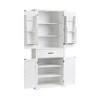 CAVINAS Tall Bathroom Storage Cabinet with Adjustable Shelves,2 Door Cabinet&1 Drawer,Freestanding Cabinet with Anti-Tipping Device for Bathroom - 2 of 4