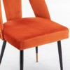 A&A Furniture,Akoya Collection Modern | Contemporary Velvet Upholstered Dining Chair with Nailheads and Gold Tipped Black Metal Legs,Set of 2 - 4 of 4